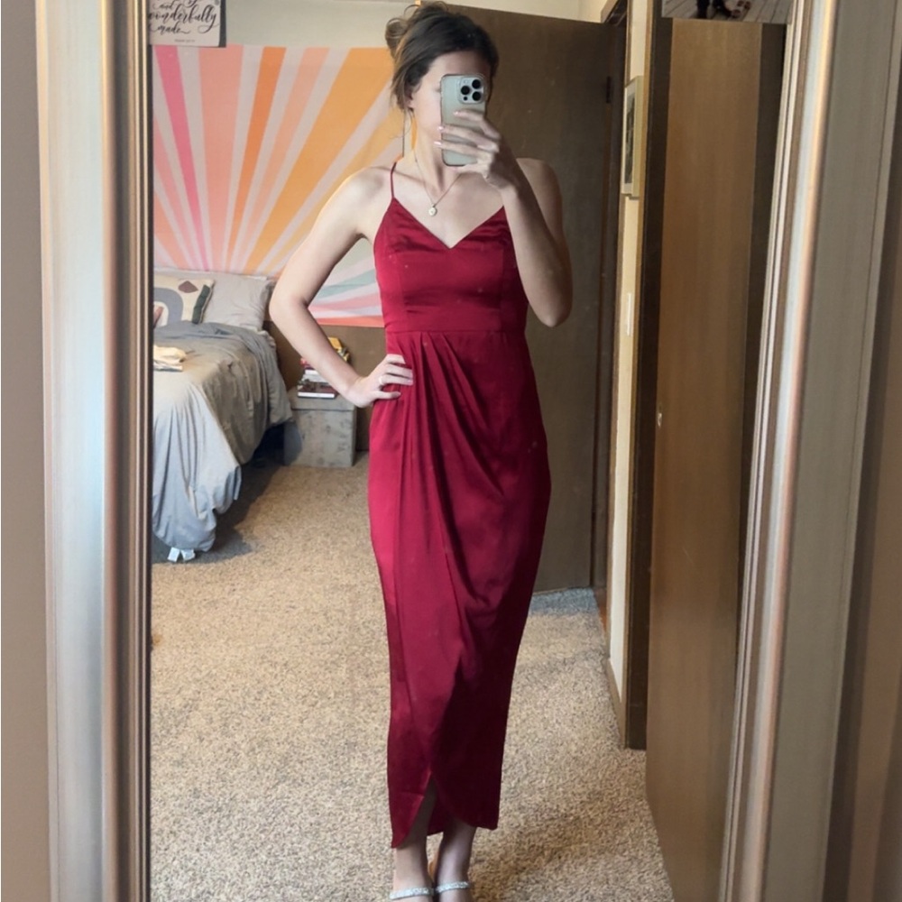 Express Red Burgundy Cocktail dress